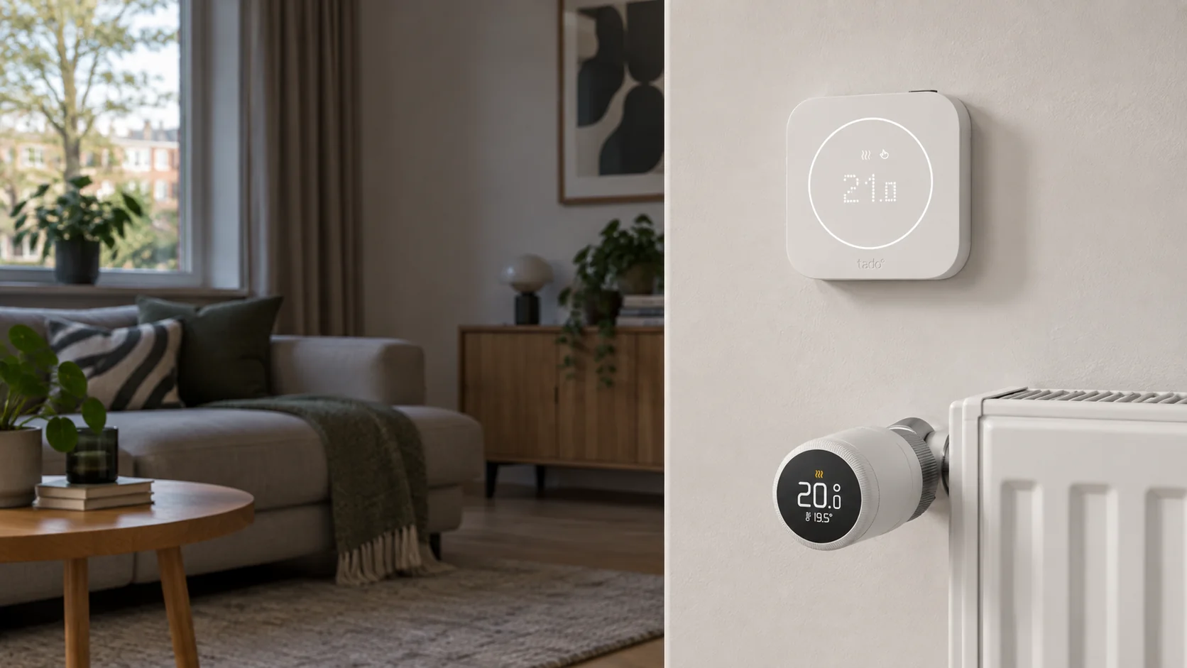 Slimme temperatuurregeling in een Nederlandse woonkamer